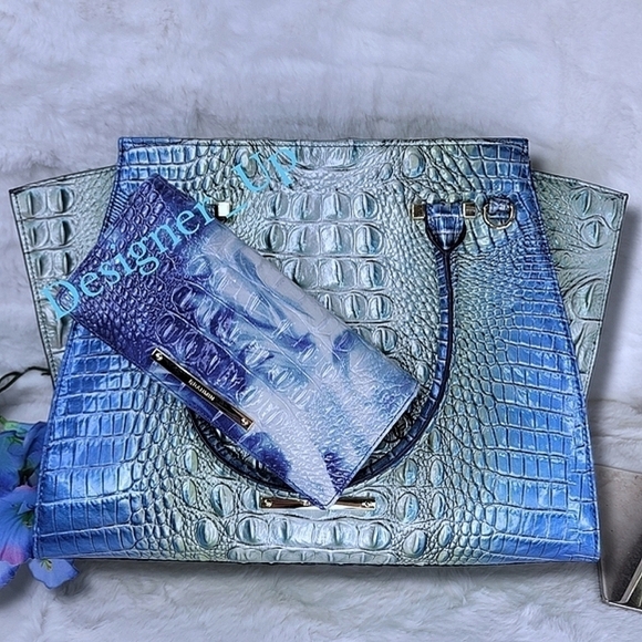 NWT Brahmin SET 2 PCS NWT Designer Purse Bag Wallet Italian Leather Designer - Picture 2 of 15